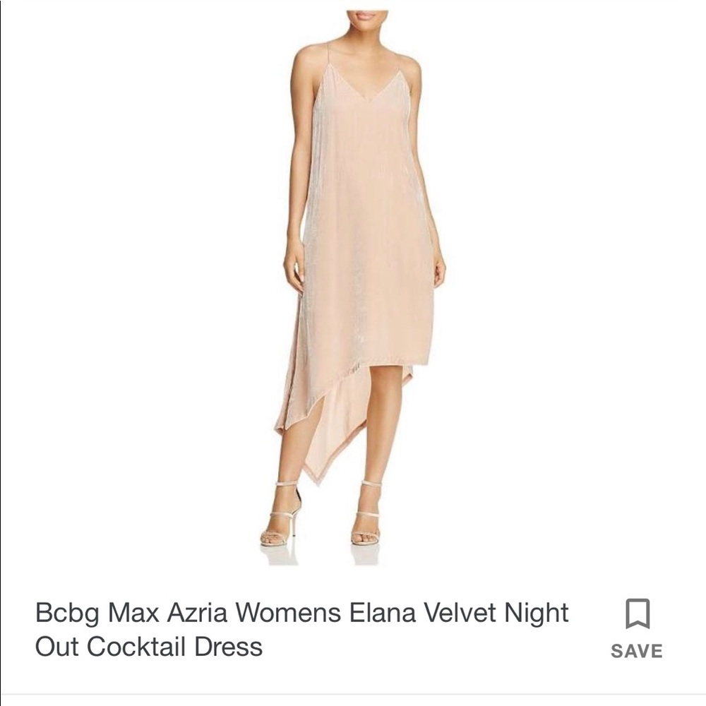 Bcbgmaxazria Elena velvet asymmetrical dress L